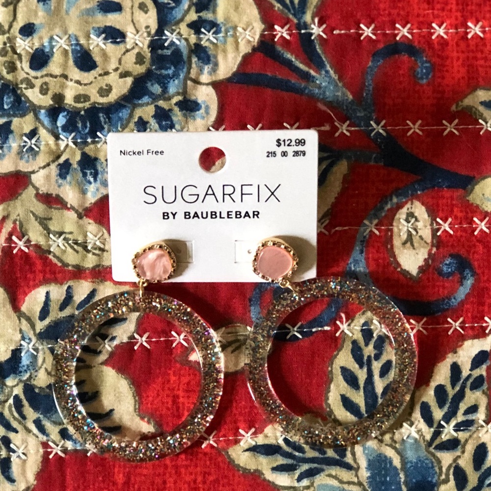 Sugarfix Pink, Multi-sparkle earrings! NWT